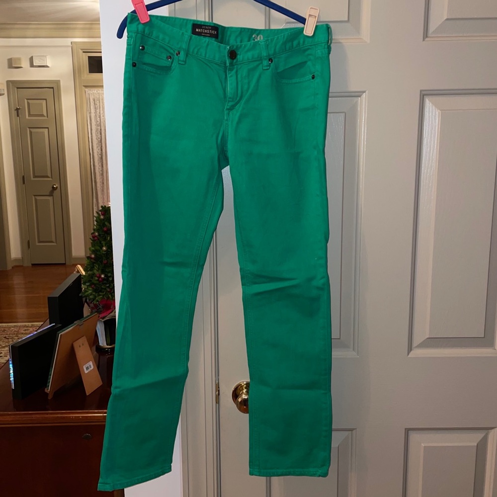 J. Crew Size 30 Clover Green Matchstick Jeans